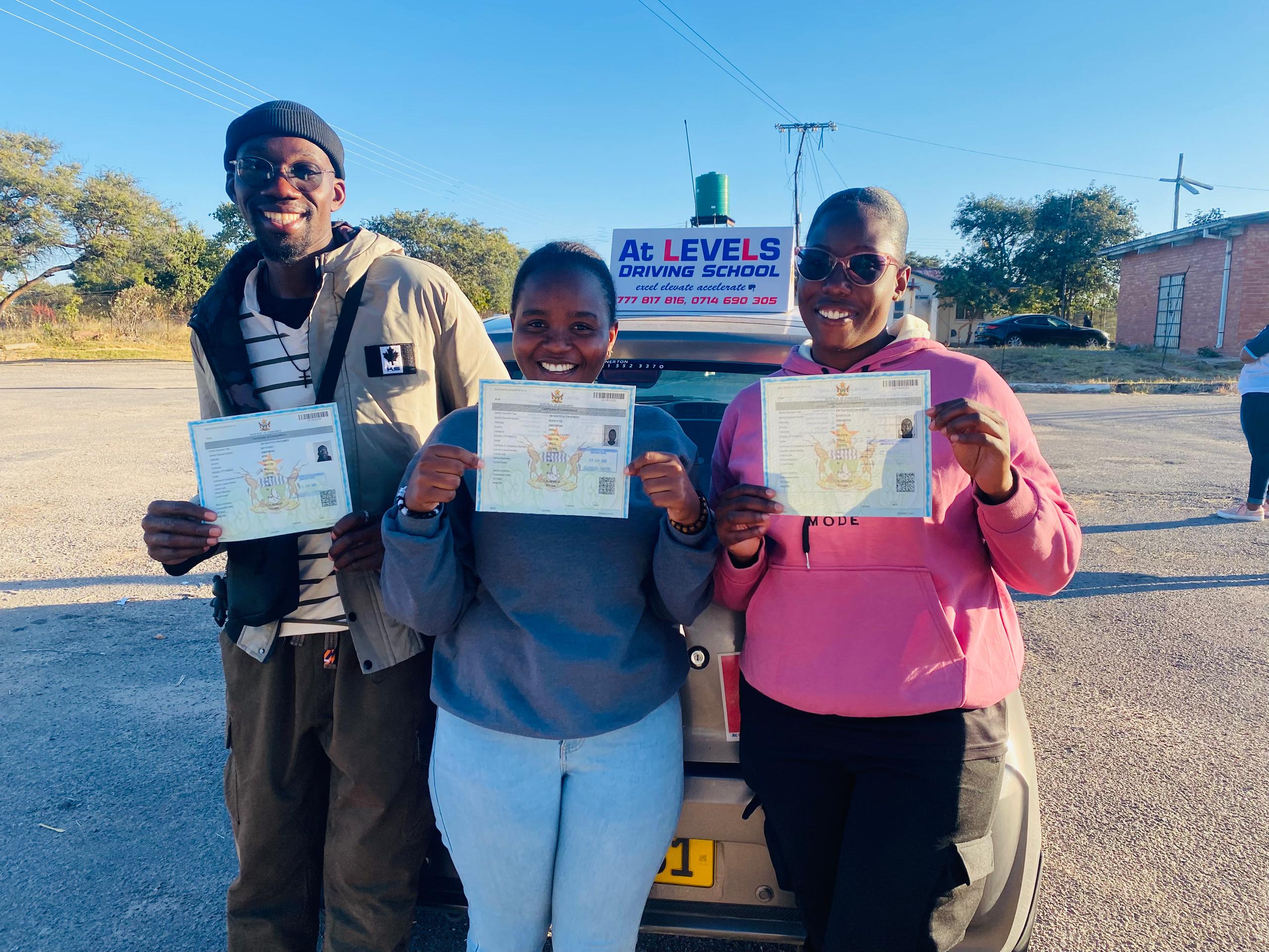 Student practicing parallel parking